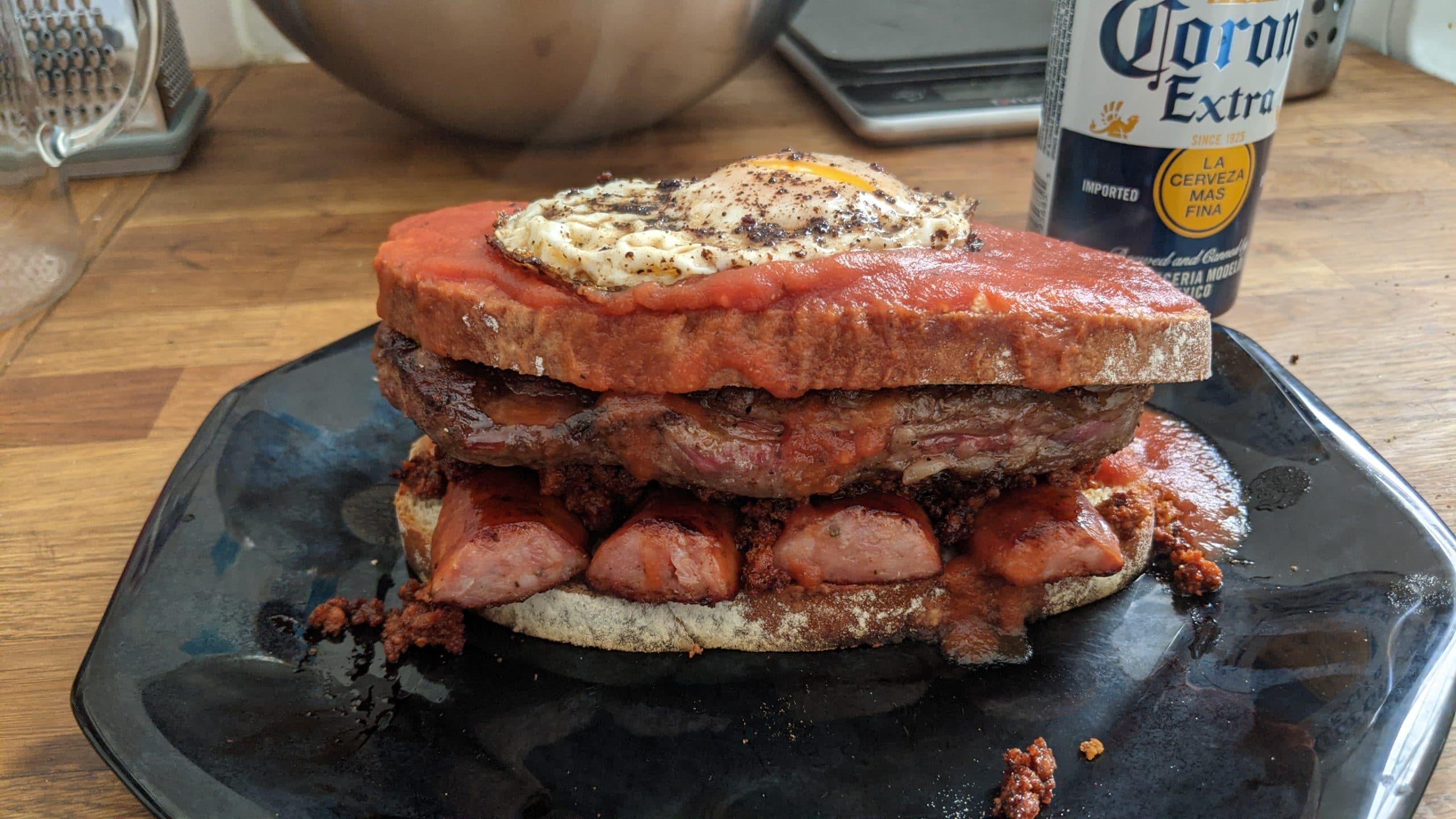 Finished francesinha sandwich